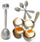 PALAKATE Eierbecher Set, 4 Eierbecher aus Edelstahl, 4 Eierlöffel, 1 Eieröffner, spülmaschinenfest