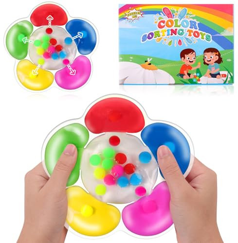 Ainiv Fidget Toys, Sensorik Spielzeug, Squeezable Farben Sortieren Spielzeug, GelgefüLlte Sensorisches, Squeeze Spielzeug Antistressspielzeug zum Quetschen und Kneten ADHS und Autismus Spielzeug