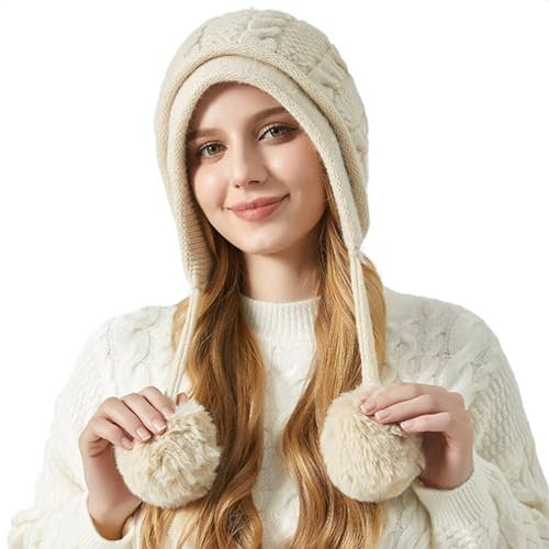 Ski Schal Herren MüTze Leo HaglöFs MüTze MüTze Schwarz Teenager Damen MüTze Winter Schwarz Baumwolle MüTze Herren Schal Stirnband Damen Set Winter MüTze Bommel Damen