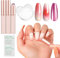 Aokitec 14PCS Silicone Nail Brush Set for Gel Nail Polish - Reusable Nail Brushes for Chrome Nail Powder, Nail Art Tools for Ombre Nail Art Nail Stamping Mirror Effect, DIY Gel Nails Art Easily