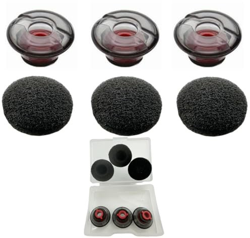 Aginkgo Replacement Earbuds Ear Tips, Foam Set Fit Kit for Plantronics Voyager 5200 5220 5210 Series Bluetooth Headset Headphone Ear Bud Sleeve Part with Storage Box, 6PCS, Medium