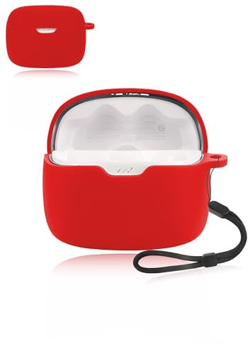 Schutzhülle für JBL Tune Beam kabellose Bluetooth-Kopfhörer, weiche Silikonhülle, wasserdicht, stoßfest und kratzfest, ideal für den täglichen Schutz, Rot