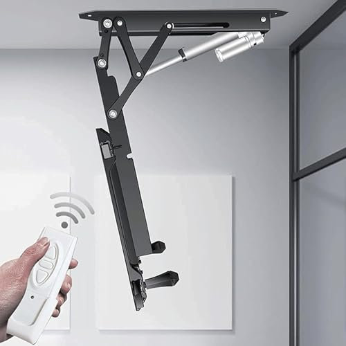 YXZQLOZ Soporte de Techo para TV motorizado, Ajuste de ángulo de 0-85 ° Soporte para TV de Techo motorizado, se Adapta a televisores