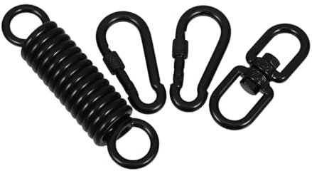 Toyvian Hammock Chair Hanging Kit Carabiner Rotating Hook Heavy Duty Swing Hooks Spring for Swinging Chair Outdoor Patio Use
