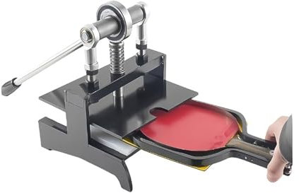 Machine de découpe de caoutchouc for raquette de tennis de table Presse manuelle à double roulement à rouleaux Coupe-bordure en caoutchouc for batte de ping-pong Dispositif de collage Scénarios d'appl