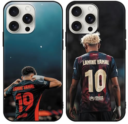 nurkorki 2 Stück Handyhülle für iPhone X XS 5,8 Cool Hülle,Cartoon Soccer Fußball Star Muster,Ultra Dünn Weiche TPU Silikon Stoßfest Schutzhülle Case für Jungen Männer,Funny