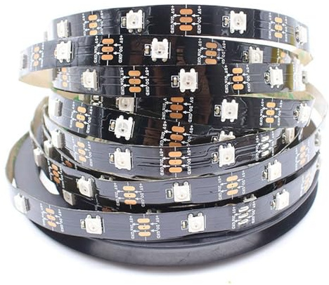 Bosiyrggrl 5m WS2812B LED Strip WS2812B Individually Addressable Smart RGB LED Strip WS2812 Magic Light IP20 IP20 Waterproof Flexible Tape Lamp Bar 96LEDS