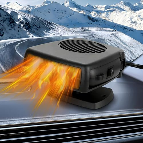 HIULLEN Autoheizung, 12V 150W Auto Heizung Defroster, 2 in 1 Auto Heizlüfter, Tragbar Zigarettenanzünder KFZ Heizlüfter, Auto Heizung Entfroster für Wohnmobil Camper LKW PKW 12 v car heater