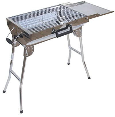 Edelstahl Koffergrill Aladdin Portabler Mangal BBQ Grill mit Transport-Tasche