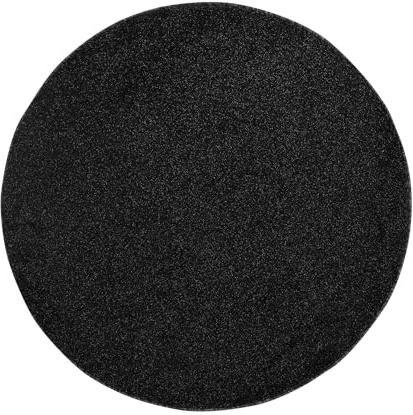Carpetsale24 Teppich Rund 160 cm Anthrazit, Kurzflor, Einfarbig, Modern, Pflegeleicht, rutschfest, Weicher Bodenteppich für Wohnzimmer, Schlafzimmer, Essbereich