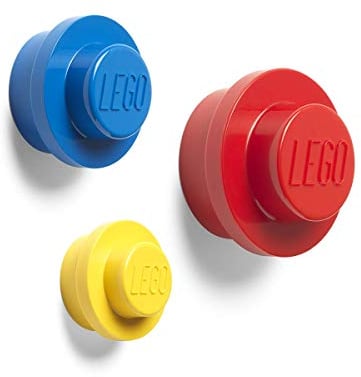 Room Copenhagen LEGO Wandhalter-Set (Gelb, Hellblau, Rot), Mix, klein, mittel und groß