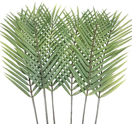 Aisamco Lot de 6 Feuilles de Palmier artificielles en Forme de Feuilles de Palmier Tropicales de Feuilles de Palmier artificielles de Feuilles de Monstera 73,1 cm