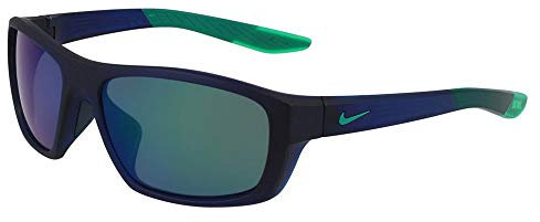NIKE Unisex Brazen Boost M CT8178 Sonnenbrille, MT DK OBSIDIANN/LT Green MIRR, 57