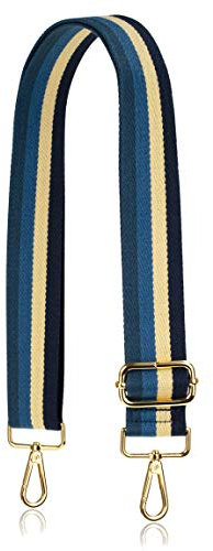Allzedream Schulterriemen für börse, verstellbar, gestreift, Blau (blau), Medium