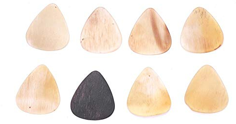8 PCs Horn Guitar Picks Cattle Picks Plectrums for Guitar Ukulele Mandolin Banjo Bright Vibrant Sounds Instrument Accessory