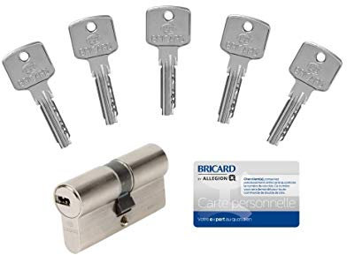 Bricard CYLINDRE A6, 30+30 Non-Débrayable 5 Clés