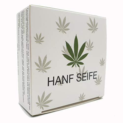 Mrs. Hanf® - Hanfseife, Cannabis - Feuchtigkeitsspendende Seife aus 100% natürlichem Hanfsamenöl, Körperseife Naturkosmetik Handseife mit Hanföl