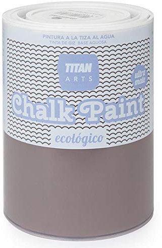 Titan - Chalk Paint Pintura a la Tiza (750 ml, Gris Ceniza)