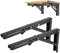 Homtone 30cm Faltbare Wand Klappkonsole Kapazität 75 kg, 2 Stück Rostfreier Stahl Schwerlast-Klappträger, Regalträger, Klappscharnier für Haus Küche, Schwarz