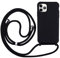 Ququcheng Coque Compatible avec iPhone 12 Pro Max(6.7),Collier pour Étui Colliers de cellulaire Corde Silicone avec Cordon Case TPU Bumper pour iPhone 12 Pro Max(6.7)-Noir