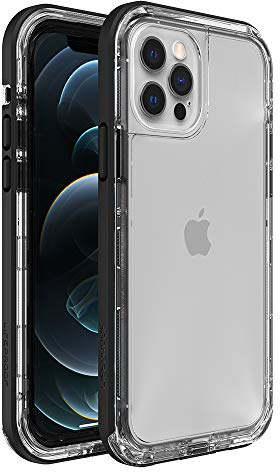 LifeProof Next Series Schutzhülle für iPhone 12 und iPhone 12 Pro, Schwarz/Kristall (transparent/schwarz)