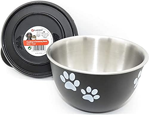 Flamingo FUTTERNAPF KENA MIT Deckel SCHWARZ S 12,7CM600ML