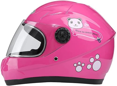 Casques de moto pour enfants Casques Casques Casques Full Face Moto Casque d'accident de sécurité Enfants Motorcycle Intégrez des casques de moto pour les garçons de filles Rose