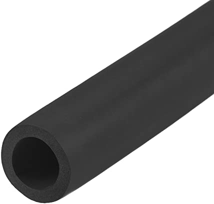 sourcing map 1m Rohrisolierung Schaumstoff, Durchmesser 22mm Isolierstärke 5mm Heizungsrohr Verkleidung für Fitnessgeräte, Rohre, Handhaben (Schwarz)