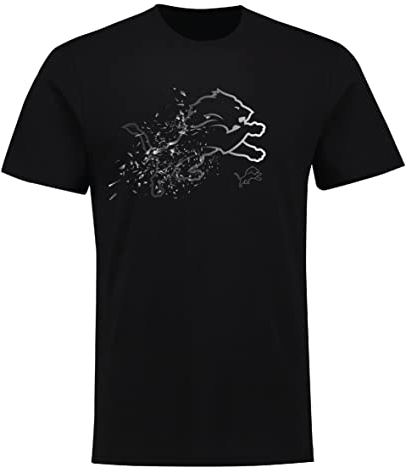 NFL Detroit Lions Shatter Graphic Logo Football Shirt schwarz (M)
