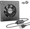 BRIEFCEC 80mm USB Cabinet Fan, 5V 2600RPM 32CFM usb pc fan for Cooling Radiator, with Black Metal Panel for Home Theater AV Cabinet Cooling (1Set)