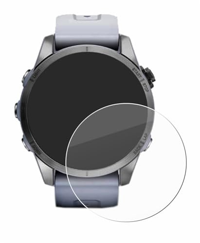 Savvies Panzer Schutz Glas für Garmin Fenix 7S (42 mm) 9H Hartglas, Anti-Fingerprint, Displayschutz