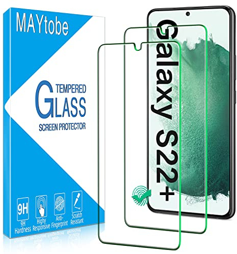 MAYtobe 2 Pièces Verre Trempé pour Samsung Galaxy S22 Plus 5G | Film Protection écran Sans Bulles, Dureté 9H, Anti-Rayures, Anti-Empreinte, Ultra Résistant Vitre Protection