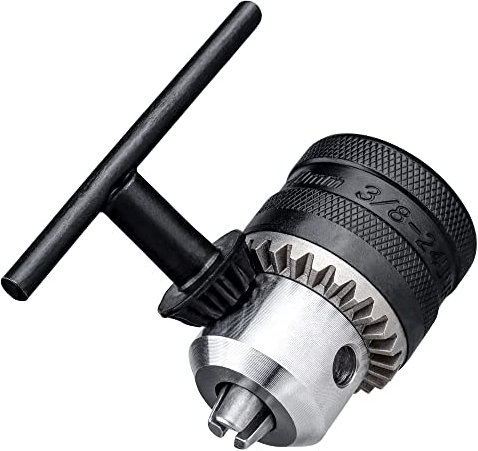Mesee 1.5-10mm Capacity Drill Chuck Adapter with Chuck Key 3/8-24UNF Thread Mount Impact Drill Driver Bits Converter Quick Connect Adaptor Conversion