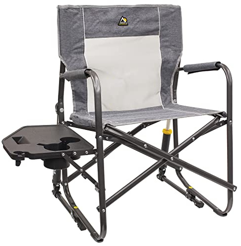 GCI Outdoor Freestyle Rocker tragbarer Klapp-Schaukelstuhl, Outdoor-Campingstuhl mit Seitentisch