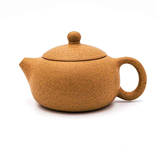 TEZEN Yixing Teekanne mit 200 ml | Chinesische Teekanne aus hochwertigem Yixing Ton | Yixing Teekanne (gelb)
