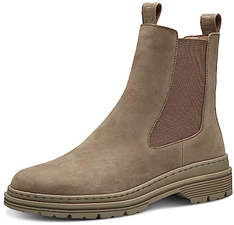 Tamaris Damen Chelsea Leder bequem; CAMEL, EU 38
