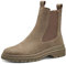 Tamaris Damen Chelsea Leder bequem; CAMEL, EU 38