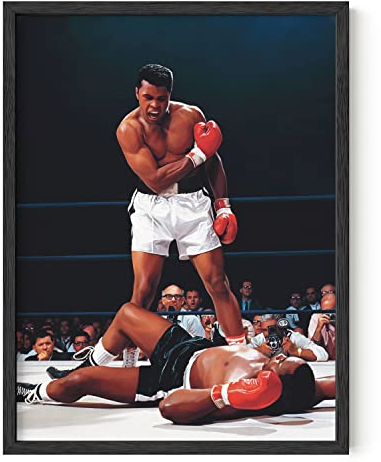 HAUS AND HUES Muhammad Ali-Poster – Muhammad Ali Leinwand-Wandkunst für Männer, motivierende Wanddekoration, Ringbox-Poster, Motivationsposter für Fitnessstudio-Poster, inspirierende Poster (ungerahmt