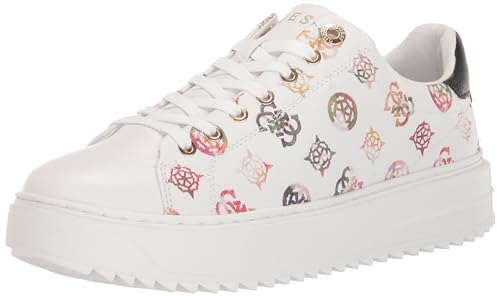 GUESS Denesa Sneaker für Damen, Weißes Logo, Mehrfarbig, 38 EU