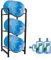 Irishom 3-Tier Water Cooler Jug Rack Heavy Duty 5 Gallon Water Bottle Holder Storage Rack with Floor Protection for 3 Bottles Detachable Water Jug Holder Stand for Home Kitchen Office Organization