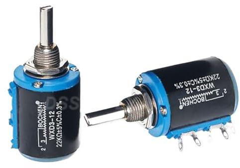 JMORCO 10PCS WXD3-12 1K 2,2K 3,3K 4,7K 10K Draht Potentiometer 100R 220R 470R 100 220 470 Ohm WXD3 1W (Size : 220 Ohm)