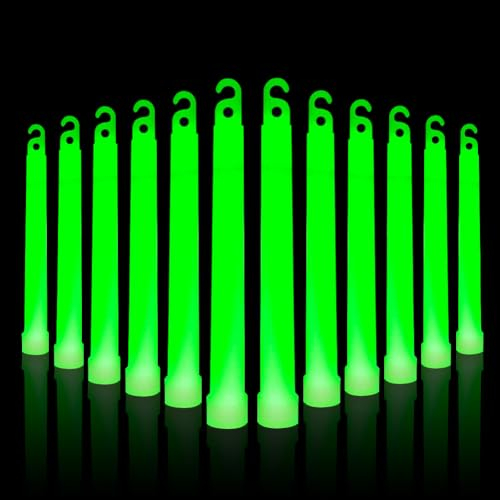 Ainiv Barra luminosa con gancho, Paquete de 25 Verde Glow Sticks, Barras luminosas para fiesta de concierto, Lightstick no tóxico, Luminosa Light para Niños Navidad, Conciertos, Bodas, Cumpleaños