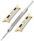 Watch Strap Connector Adapter Kit | Compatible with Apple iWatch Series 1-9 SE Ultra | Watch Band Attachment Clasp | Link Clip Fitting | Spring Bars & Tool Included (Gold, 42mm / 44mm / 45mm / 49mm)