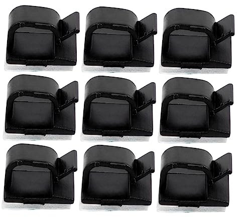 DOITOOL 50pcs Square Wiring Buckle Cable Clips Metal Wire Ties Desk Wire Car Holder Wire Holder Wire Organizer Car Mount Cord Management Clip Cord Cable Self-adhesive Wire Buckle Plastic