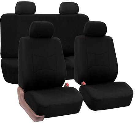 abrupt Auto Sitzbezüge Sets für VW Taigo/Taigo R-Line SUV Crossover, 5 Sitzer Sitzbezüge Auto Vorne Und Hinten Atmungsaktiv Autositzbezüge Sitzschoner Innenraum Zubehör,L Black