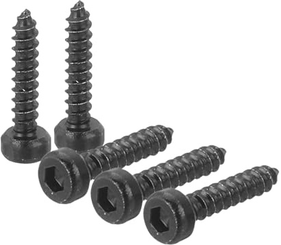 QUARKZMAN M2 Vite Autofilettante a Testa Esagonale, 60pz M2x10mm Acciaio Inossidabile 304, Viti Autofilettanti a Testa Esagonale, Azionamento Esagonale, Punta Autofilettante - Nero