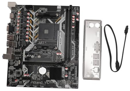 ciciglow A320 Gaming-Motherboard, ATX, Dual-Channel-DDR4-Speicher, PCIe16X Gen 3.0, SATA3.0, NVMe M.2, HDMI, 225 x 190 mm, für AM4-Prozessoren aller Serien