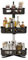 HSyc JRX Lazy Susan Gewürzregal Schrank-Organizer Multifunktionaler Drehteller Gewürzregal Arbeitsplatten-Organizer Für Küchen-Vorratsschrank 360° Drehbare Aufbewahrung （Schwarz-3 Etagen）