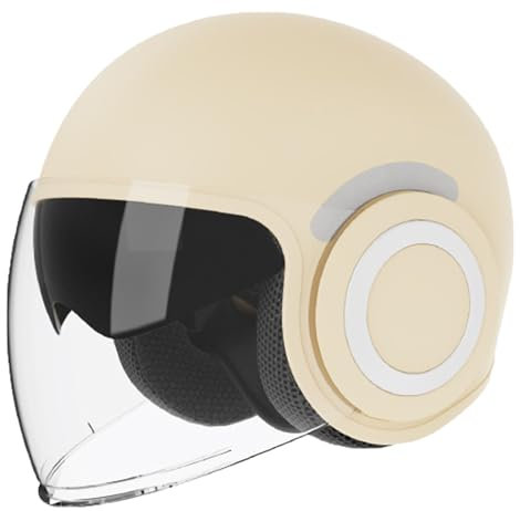 retrò Casco Scodella Portatile Mezzi Caschi Jet, Mezzo Casco da Motociclista Vintage Caschi Caschi Casco A Scodella Scooter Motorino ECE Omologato Mezzo Elmetto da Moto retrò