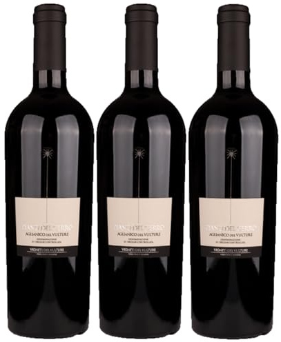 Piano del Cerro Aglianico del Vulture DOC Rotwein Rot trocken Italien inkl. FeinWert E-Book (3 x 0,75l)